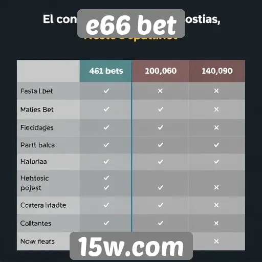 Comparativo entre e66 bet e concorrentes no mercado de apostas